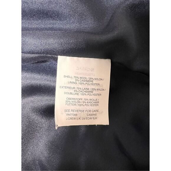J.Crew navy coat cashmere by Nello Gori - Picture 13 of 13
